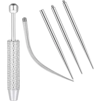 Piercing 5 ks Titanový zakřivený kuželový vkládací kolík Vnitřní závit Pomůcka pro piercing nosu rtu a chrupavky stříbrná