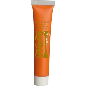 Karnevalový doplněk Fiestas Guirca Make-up barva na obličej oranžová, 20 ml
