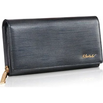 Peněženka Dámská Kožená Peněženka Betlewski Velká Šedá Palermo Obálková RFID