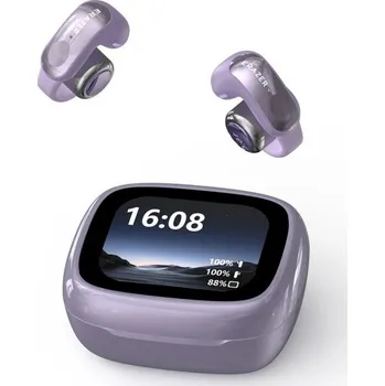 Sluchátka Bezdrátová Sluchátka Erazer XF28 s Dotykovým Barevným Displejem Překladačem Reálný Čas Přenosný Aktivní Poslech fialová