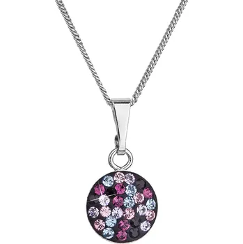 Náhrdelník EVOLUTION GROUP CZ Stříbrný náhrdelník se Swarovski krystaly, Magic Violet - 32086.3