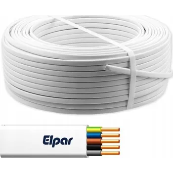 elektrický kabel Plochý elektrický kabel YDYp Elpar 5 x 6