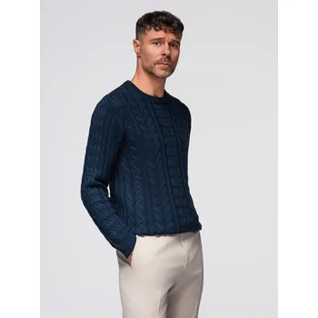 Pánská móda Pánský svetr OMBRE OM-SWSW-0173 NAVY BLUE M