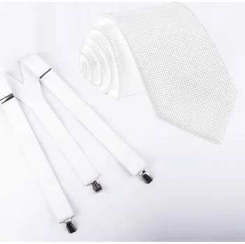 Kšandy Sada kšandy kravata bílá Assante 506, Velikost Uni