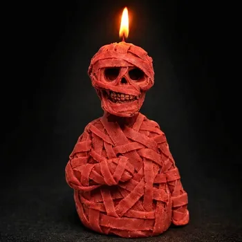 Svíčka Vonná svíčka Mumie | 220 g | Svíčkománie3D | Barva: Červená