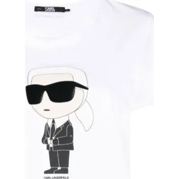 -37% KARL LAGERFELD DÁMSKÉ TRIČKO IKONIK BÍLÉ L