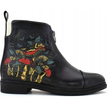 Dámská obuv Dámské černé kotníkové boty Goby s kouzelnou vílou a houbičkami RUGF105 41