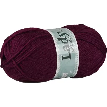 Příze Příze Lady de luxe 952 fialovo vínová