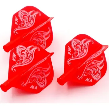 Letky na šipky Cuesoul TERO AK4, červené květinový vzor, standard