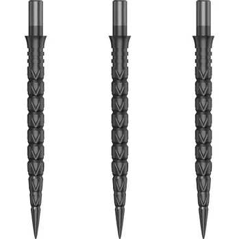 Náhradní hroty na steel šipky Cuesoul Touch Point II Cuts Gun Grey, 33mm, 3ks