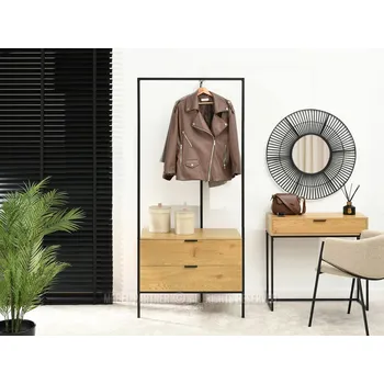 Věšák Věšák se šuplíky KIAN - dub / černý