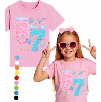 Chlapecké tričko Dětské tričko Narozeniny Šest Sedm 67 T-shirt 2XS 104cm + Tetování