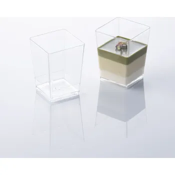 Termobox Pohárek na dezerty SQUARE 120ml - čtvrecový 40 x 40 mm, výška: 55 mm
