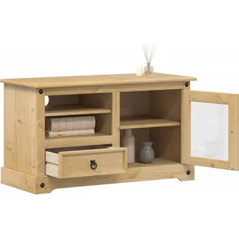 Televizní stolek TV stolek Corona, 100x45x58 cm, masivní borovicové dřevo