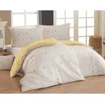 Povlečení Matějovský BENNETT, geometrický vzor, žluto-béžové, bavlna hladká, 140x200cm + 70x90cm