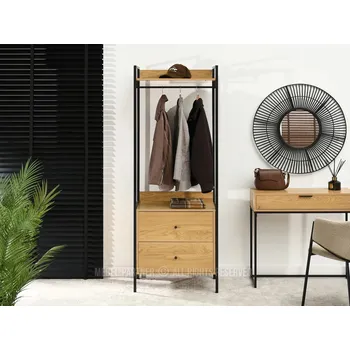 Věšák Věšák se šuplíky NOAS - dub / černý