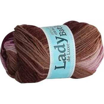 Příze Příze Lady de luxe batik 606 růžová, vínová