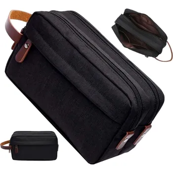 Pánská kosmetická taška - cestovní organizér, černá, polyester 300D Oxford, 25x9 cm