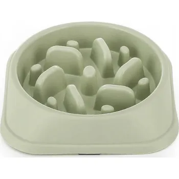 Miska pro psa Zpomalovací miska na krmivo Mersjo zelená, plastová, 600 ml