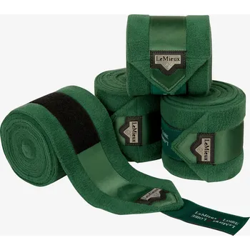 Ochrana nohy a ocasu LeMieux Bandáže Loire Satin LeMieux, 4 ks, 3,8 m, hunter green L