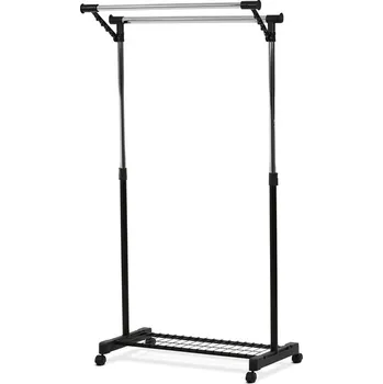 Věšák Stojan na šaty, kov, černá, 84511 BK