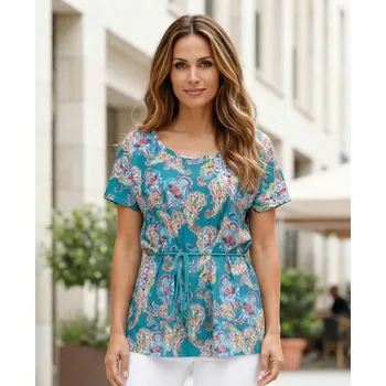 Dámská móda Dámské triko s krátkým rukávem KIXMI JANELLA MODRÁ S