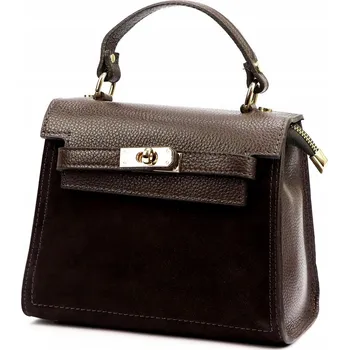 Kabelka Vera Pelle kabelka z pravé kůže hnědá