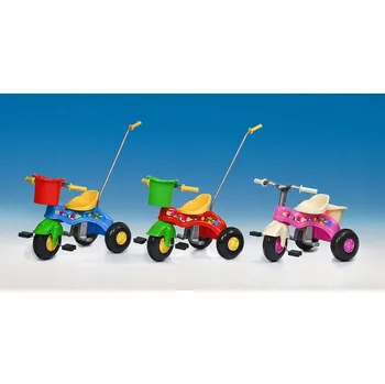 Dětská tříkolka Tříkolka Mrowiec 07 červená, modrá, růžová