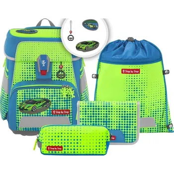 Školní batoh Step by Step SPACE NEON Race Car Chuck 5-dílný set