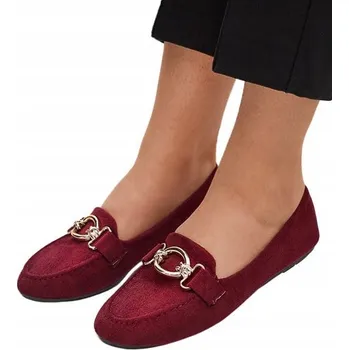 Dámská obuv DÁMSKÉ MOKASÍNY BORDOVÉ BRUSSI 37