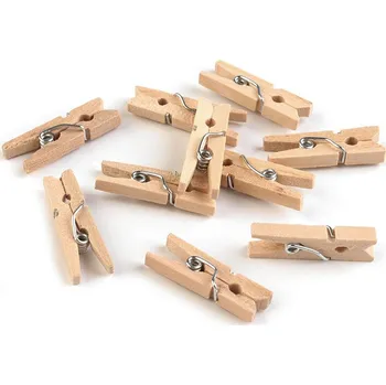 Dřevěný kolíček 4x25 mm, střední, 5 přírodní sv.