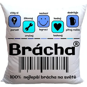 Dekorativní polštářek Polštář - 100% brácha