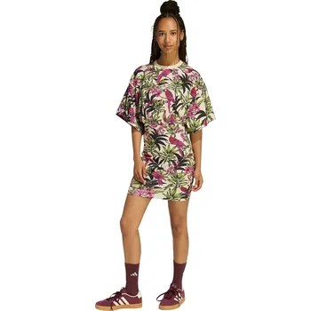 Dámské šaty šaty adidas Performance Farm Rio - Crystal Linen/Semi Lucid Fuchsia/Preloved Lime L