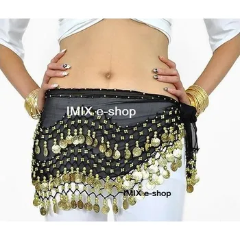 Šátek Penízkový šátek Alima - Zumba (158 penízků) Černá