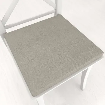 Podsedák Čtvercový podsedák z imitace broušené kůže Alcantara ALC-014 Světle šedý - 38x38x3 cm