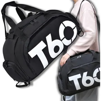 Kabelka Batoh do tělocvičny černá sportovní pro trénink cestování 2v1