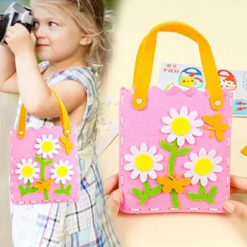 kreativní sada Sada na výrobu kabelky pro děti - květiny