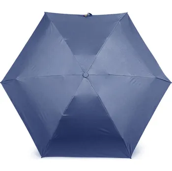 Deštník Skládací mini deštník s pevným pouzdrem, střední, 8 modrá jeans