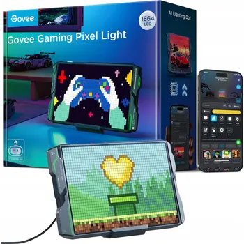 Dekorativní svítidlo RÁMEČEK DIGITÁLNÍ OSVĚTLENÍ MONITOR SCÉN GOVEE GAMING PIXEL RGB APP 1664 LED