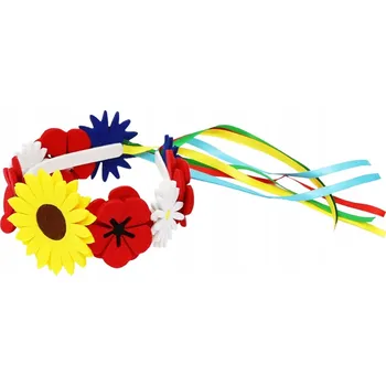 Věnec JARNÍ VĚNEC KVĚTINOVÝ KVĚTINY PLST BAREVNÝ