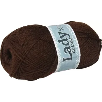 Příze Příze Lady de luxe 983 hnědá