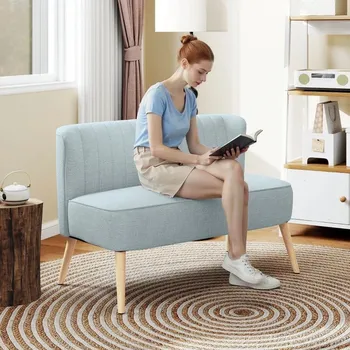 Pohovka Látková pohovka 117 x 56,5 x 77 cm | světle zelená