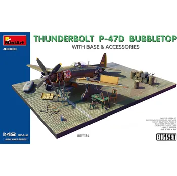 Plastikový model P-47D Bubbletop with Base & Accessories (BIG SET) - MiniArt 48018