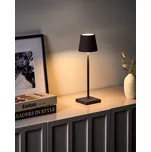 Stolní lampa hnědá hliníková vnitřní venkovní moderní s dotykovým spínačem USB kabel nabíjení bezdrátové Beliani