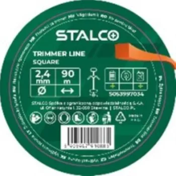 Struna do sekačky Žací struna čtvercová 2,4mm x 15m STALCO S053997024