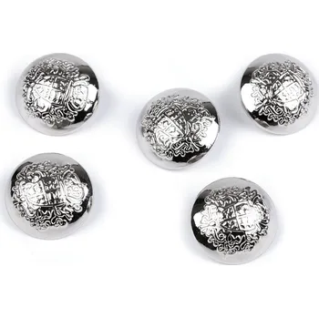 Knoflík Kovový knoflík velikost 28", 32", 36", velké, 6 (32") nikl