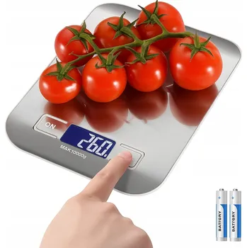 Kuchyňská váha ELEKTRONICKÁ KUCHYŇSKÁ VÁHA LCD PŘESNÁ S TAROVÁNÍM 10KG + BATERIE