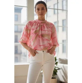 Halenka se stojáčkem potisk 92114 Latino barva: růžová