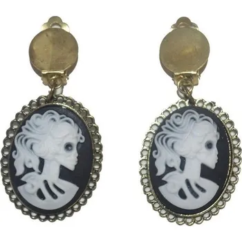 Karnevalový doplněk Náušnice lebka gotička