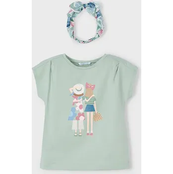 Dětské bavlněné tričko Mayoral 3009.6H.Mini.PPYA zelená 70X, vel. 98